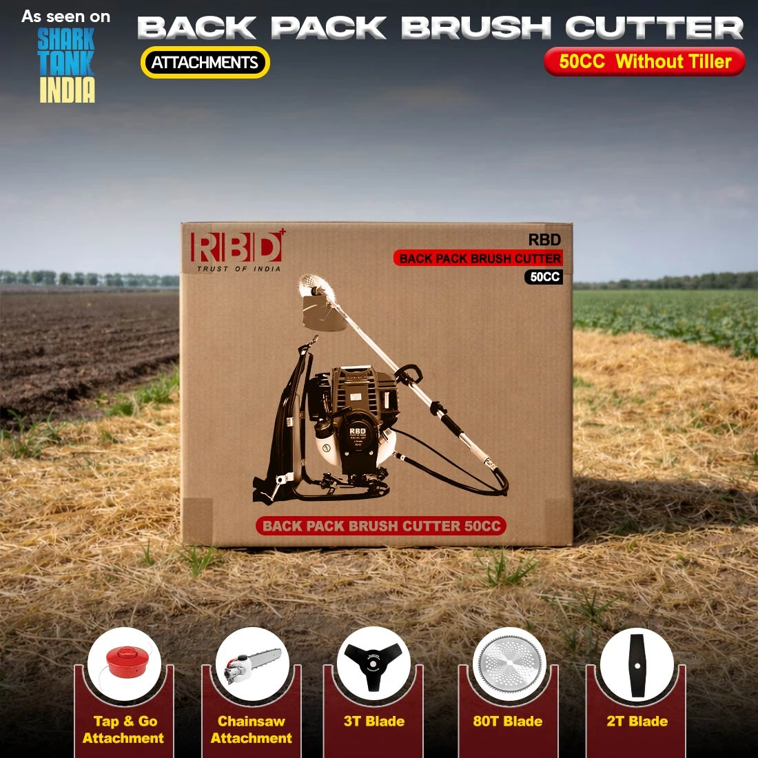 RBD 50cc Backpack Brush Cutter Without Tiller RBD 50cc Backpack Brush Cutter Without Tiller