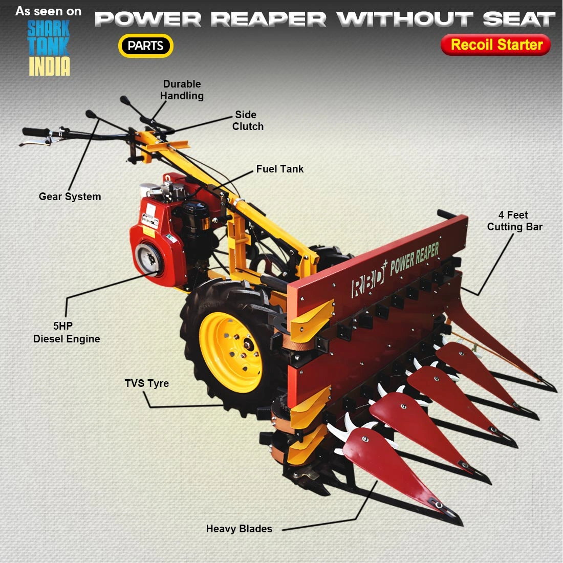 RBD-Power-Reaper-Diesel 5 HP RBD-Power-Reaper-Diesel 5 HP